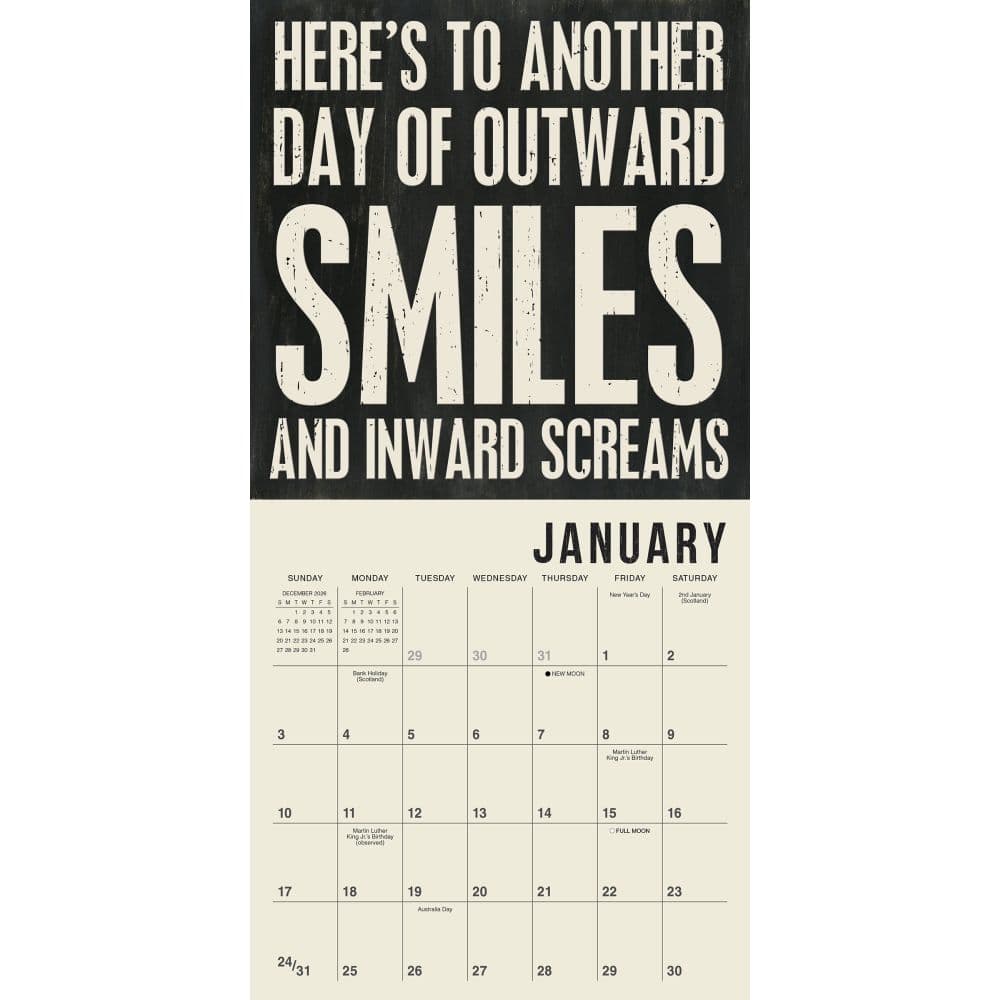 Words to Live By 2027 Mini Wall Calendar Second Alternate Image