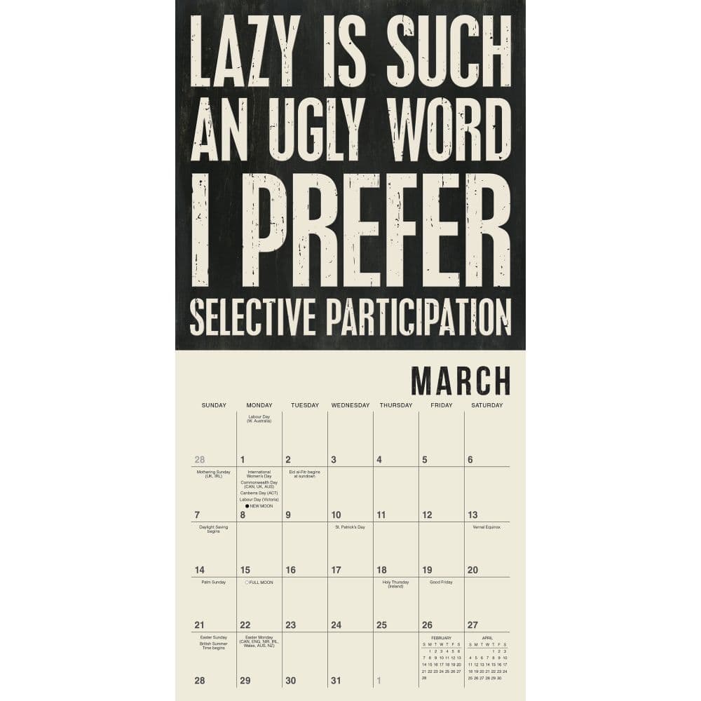 Words to Live By 2027 Mini Wall Calendar Fourth Alternate Image