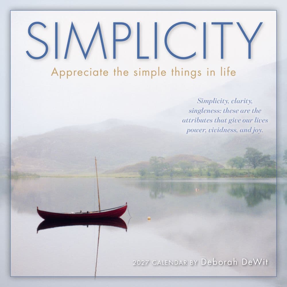 Simplicity 2027 Mini Wall Calendar by Deborah DeWitt Main Product Image