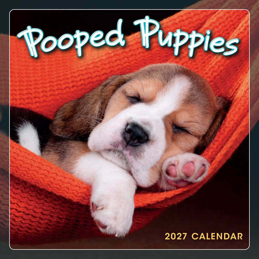 Pooped Puppies 2027 Mini Wall Calendar Main Product Image
