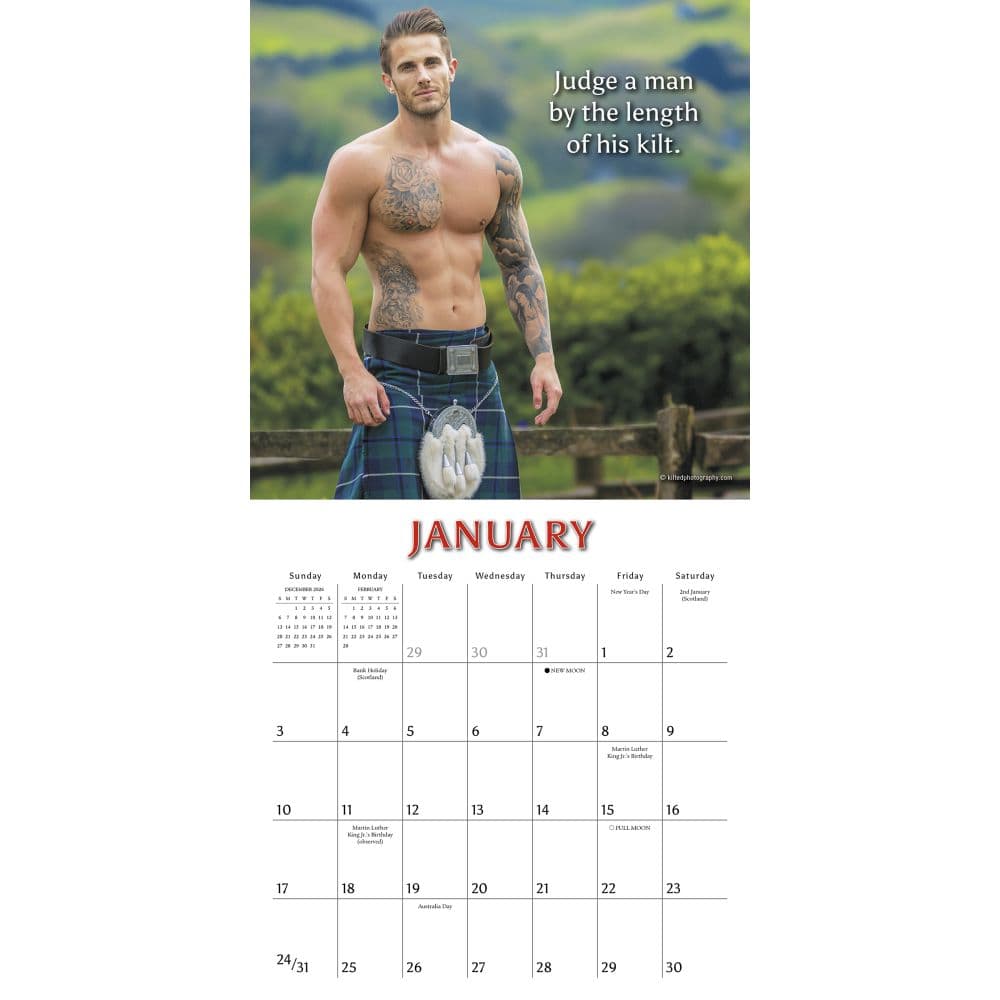Kilty Pleasures 2027 Mini Wall Calendar Second Alternate Image