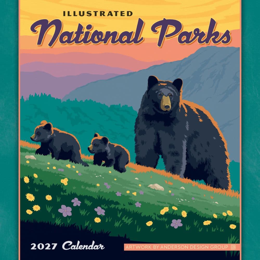 image Illustrated National Parks 2027 Mini Wall Calendar Main Product Image