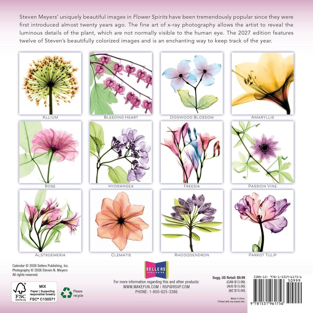Flower Spirits 2027 Mini Wall Calendar First Alternate Image