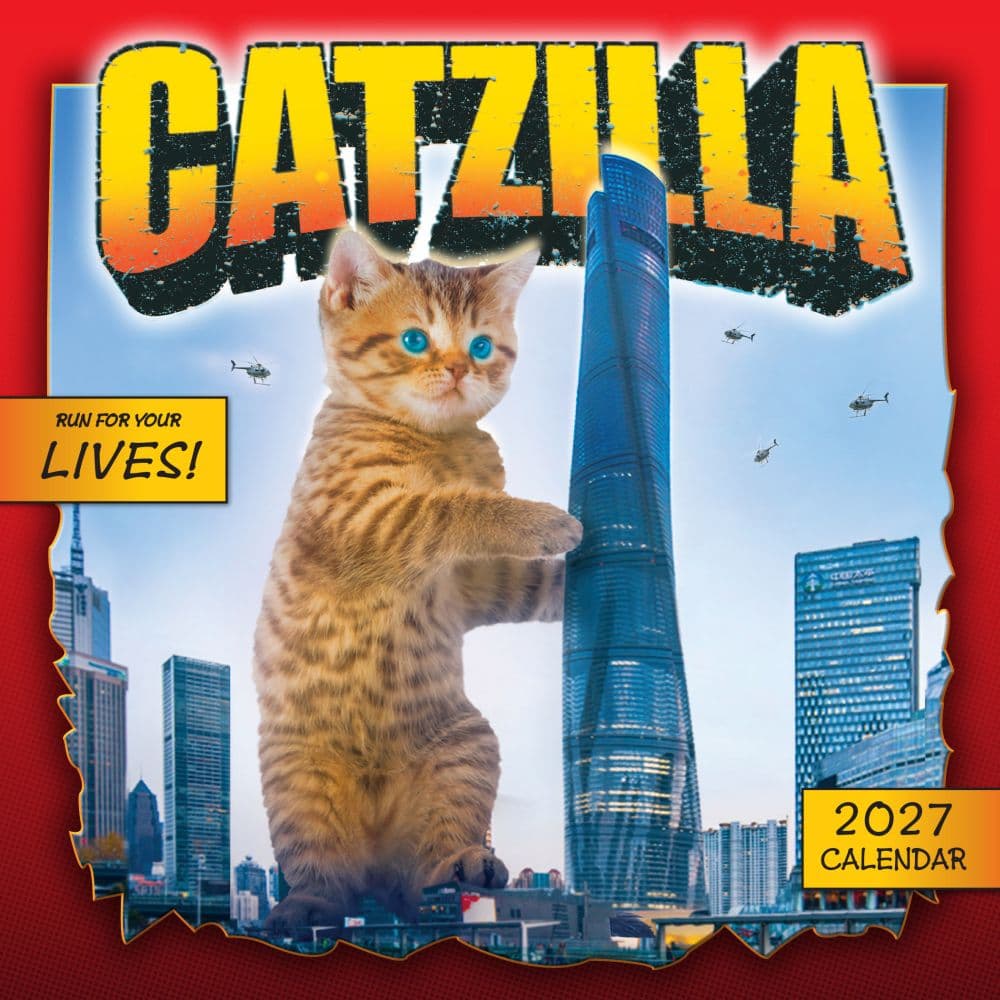 image Catzilla 2027 Mini Wall Calendar Main Product Image