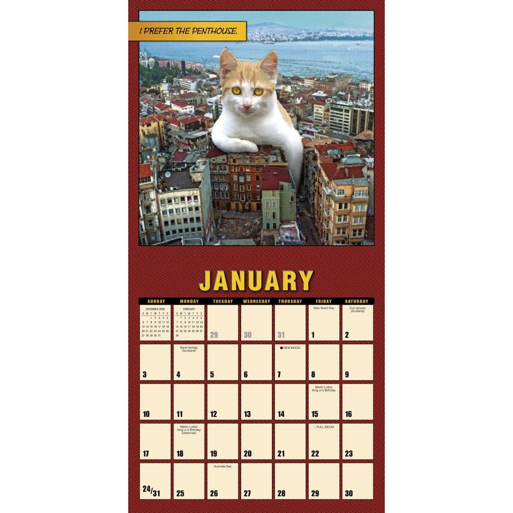 Catzilla 2027 Mini Wall Calendar Fourth Alternate Image