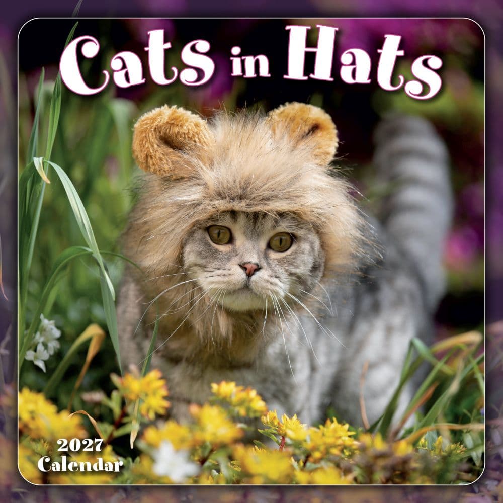 Cats in Hats 2027 Mini Wall Calendar Main Product Image