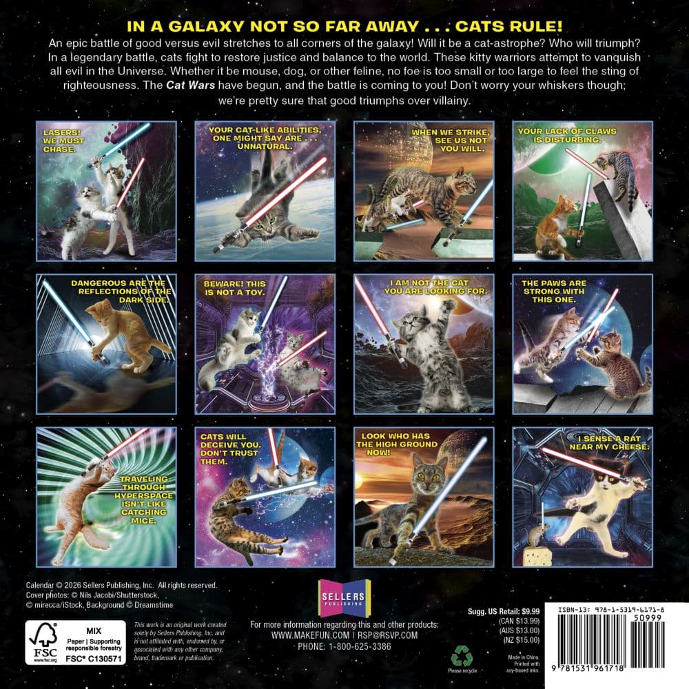 Cat Wars 2027 Mini Wall Calendar First Alternate Image