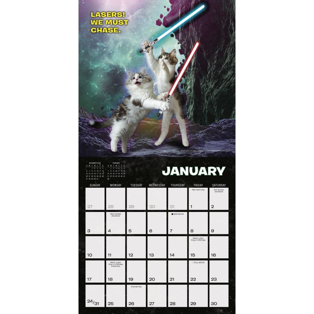 Cat Wars 2027 Mini Wall Calendar Second Alternate Image