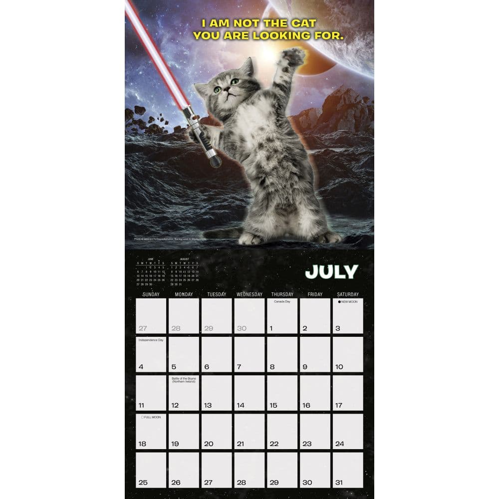 Cat Wars 2027 Mini Wall Calendar Fourth Alternate Image