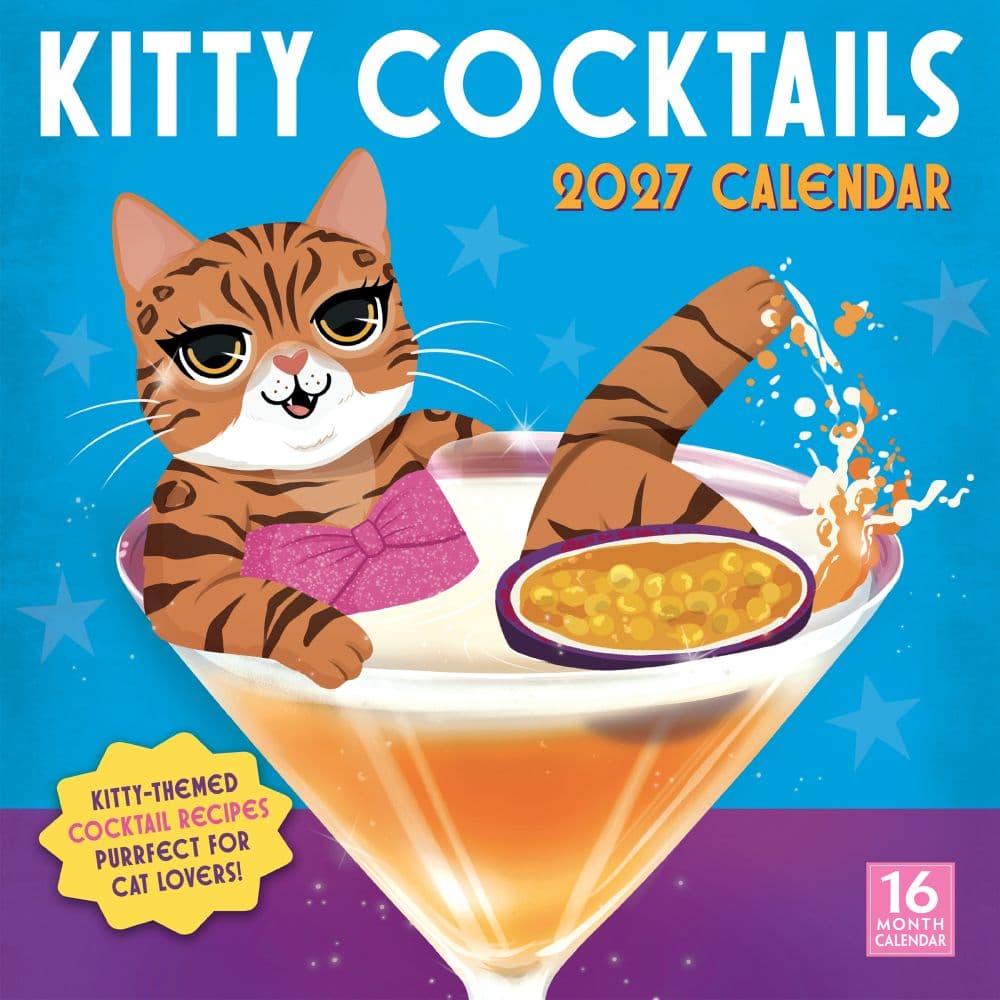 image Kitty Cocktails 2027 Wall Calendar Main Product Image