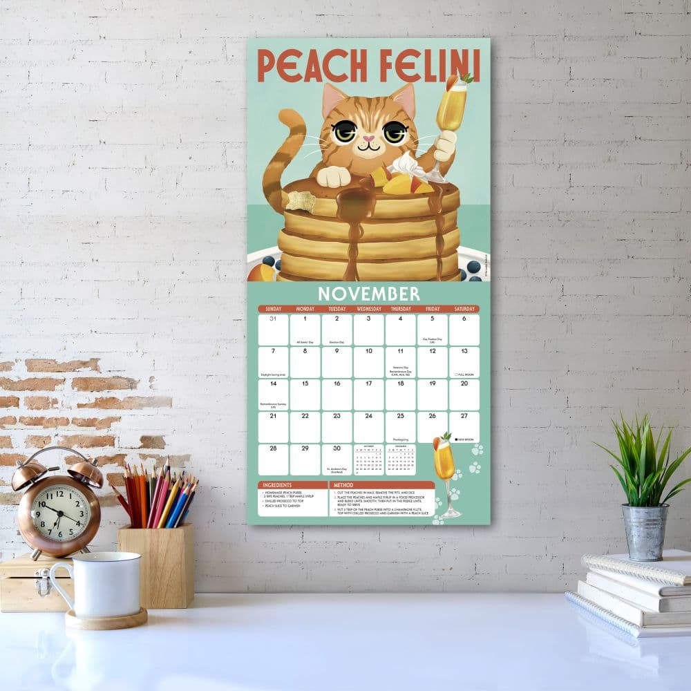 Kitty Cocktails 2027 Wall Calendar Third Alternate Image
