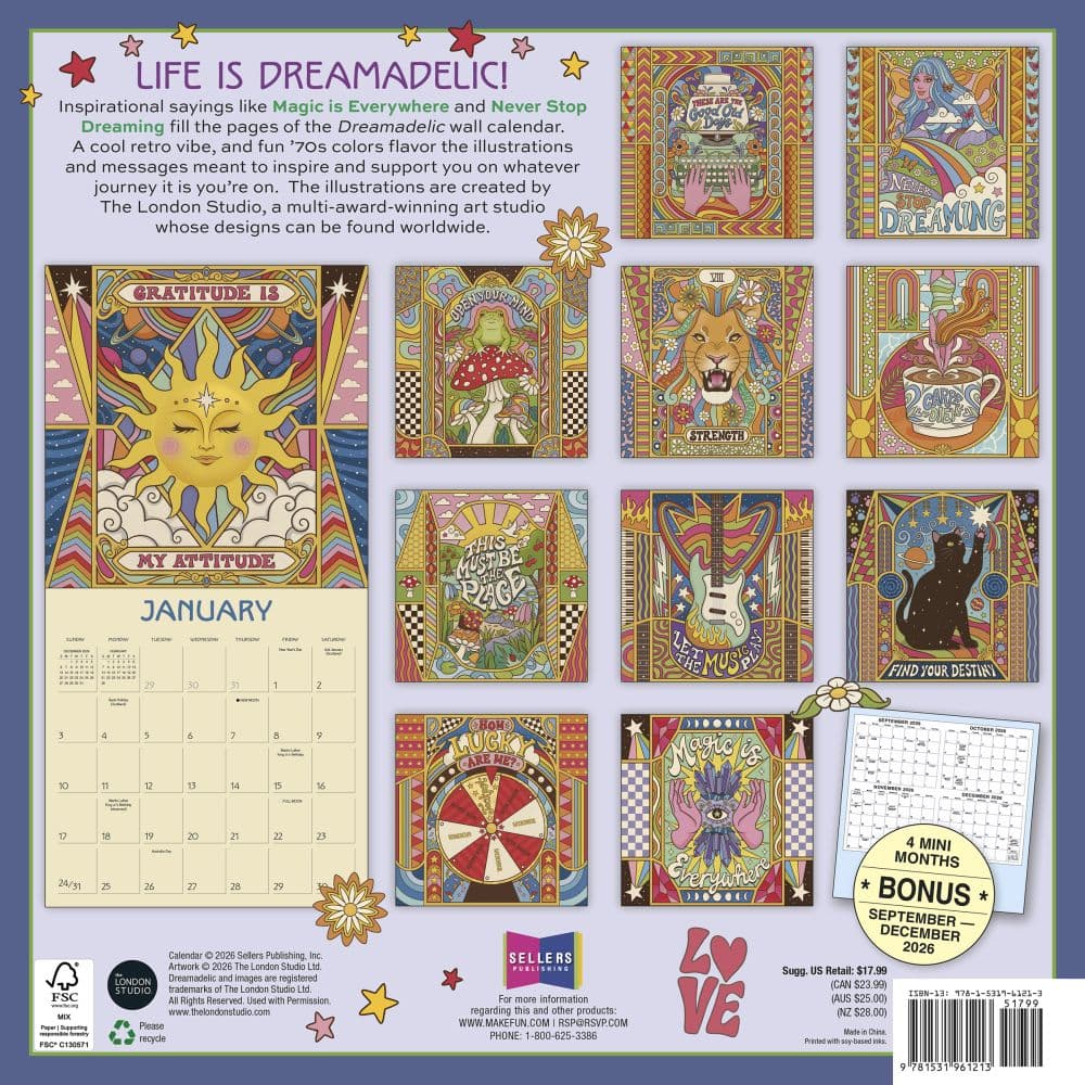 Dreamadelic 2027 Wall Calendar First Alternate Image