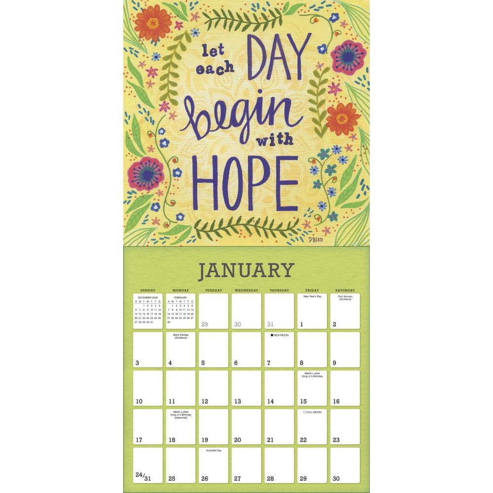 Hope and Inspiration 2027 Wall Calendar by Deborah Mori Second Alternate Image