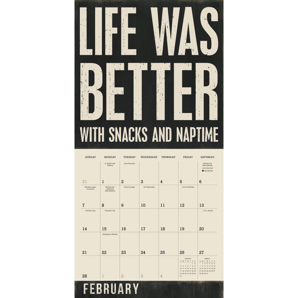 Words to Live By 2027 Wall Calendar Second Alternate Image