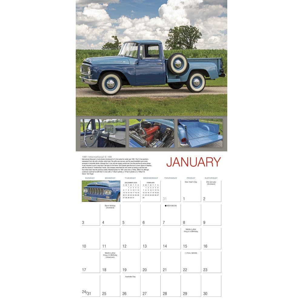 Vintage Pickups 2027 Wall Calendar Second Alternate Image