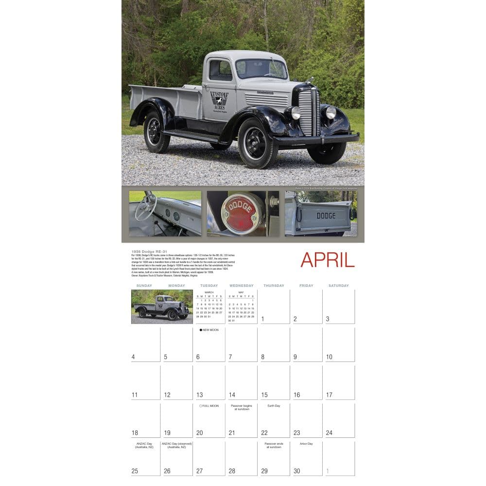 Vintage Pickups 2027 Wall Calendar Fourth Alternate Image