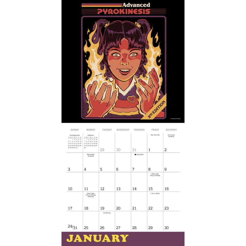 Twisted Nostalgia Lessons From The Dark Side 2027 Wall Calendar Second Alternate Image
