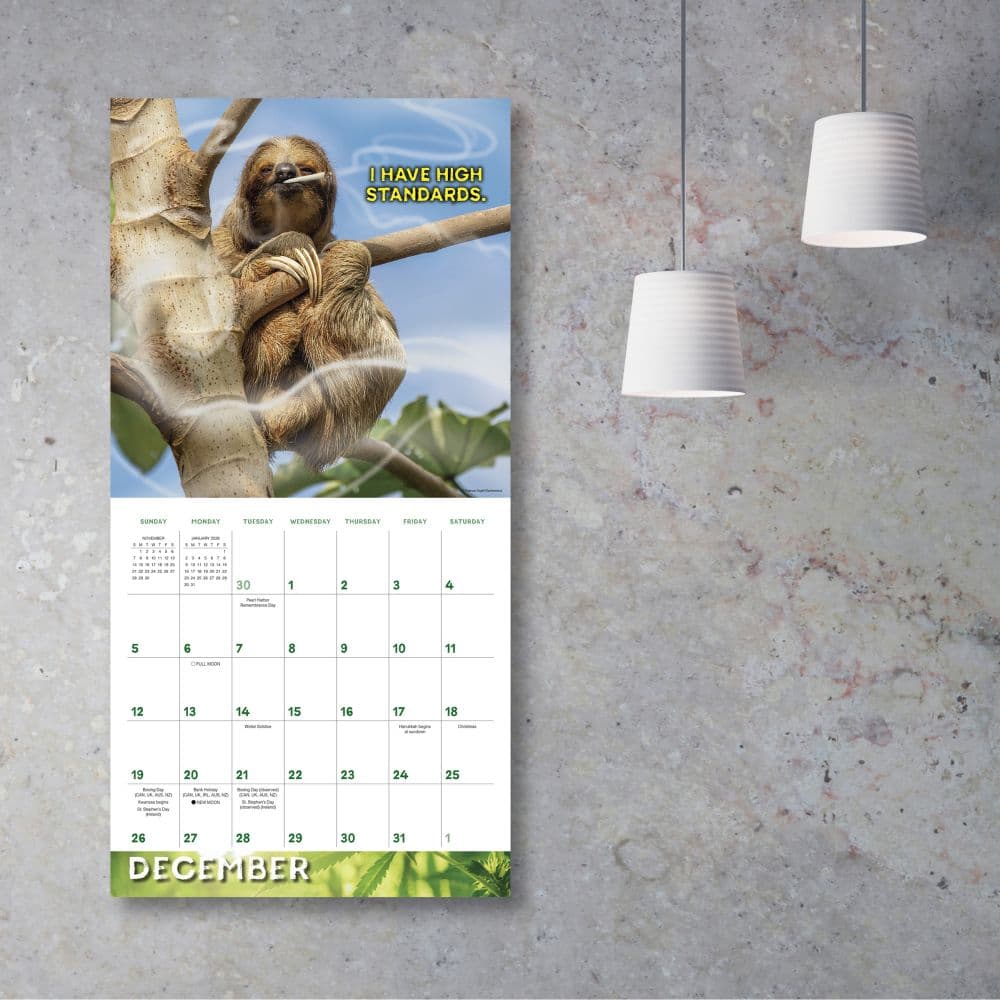 Stoner Sloths 2027 Wall Calendar Third Alternate Image