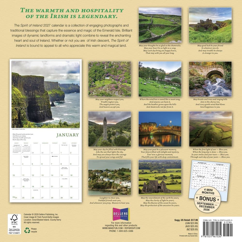 Spirit of Ireland 2027 Wall Calendar First Alternate Image