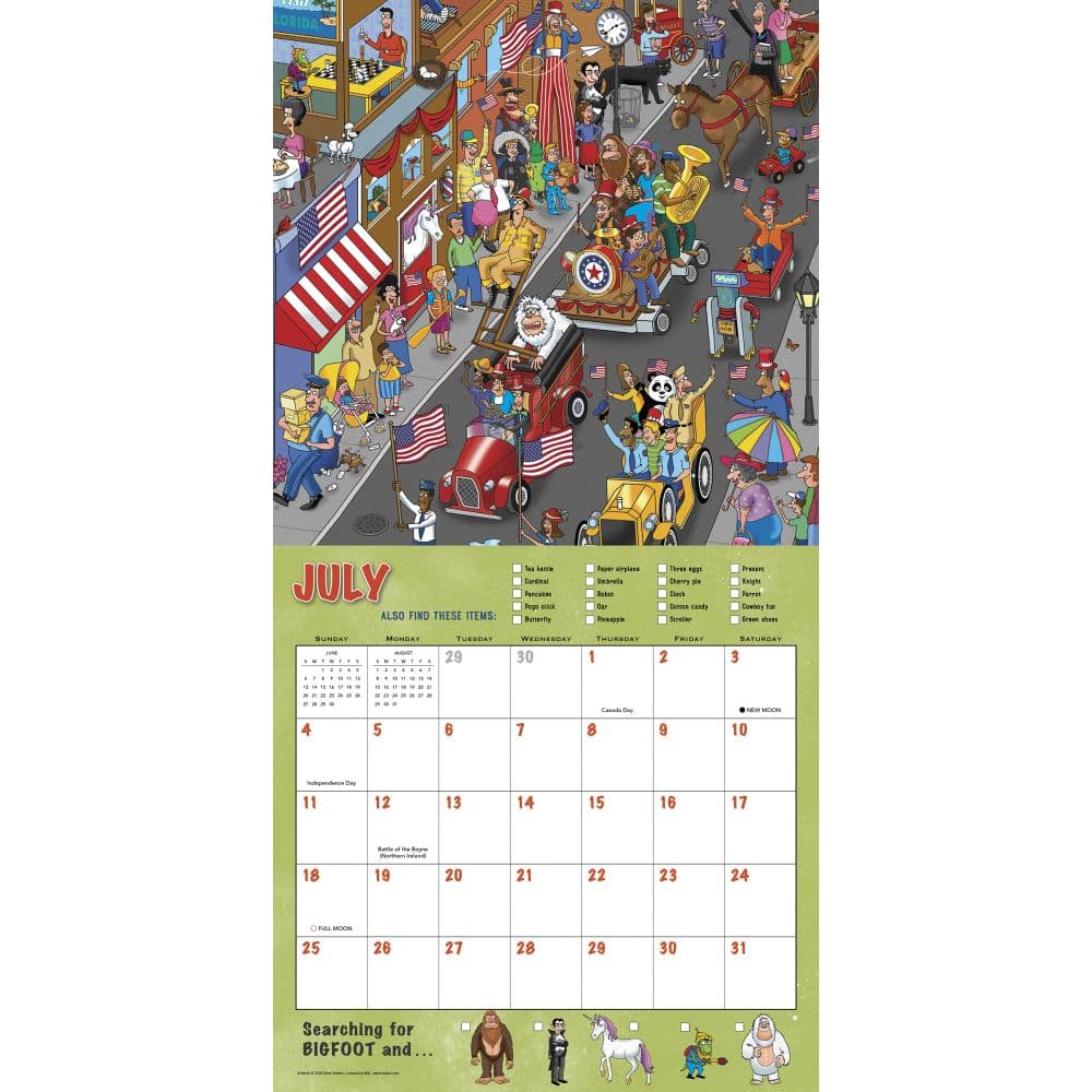 Searching For Bigfoot 2027 Wall Calendar Fourth Alternate Image