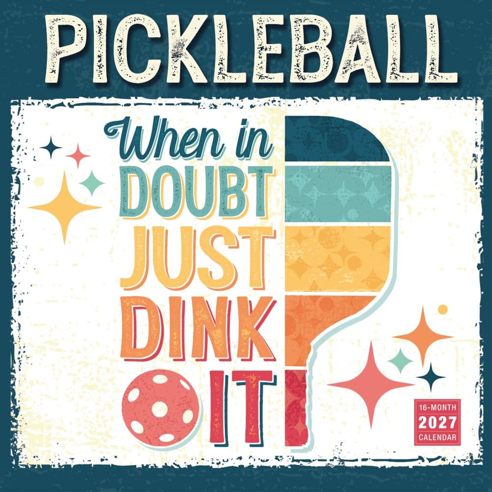 Pickleball 2027 Wall Calendar Main Product Image