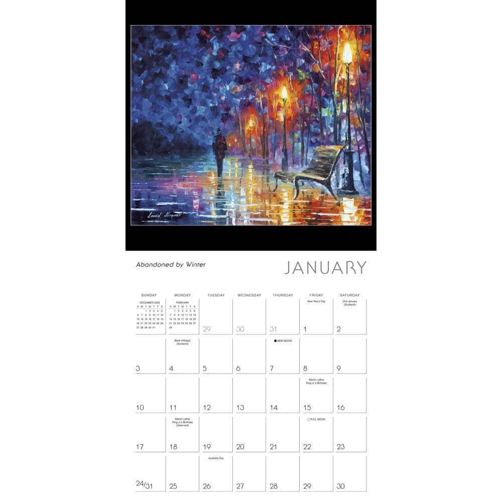 Impressions Of Light 2027 Wall Calendar by Leonid Afremov Second Alternate Image
