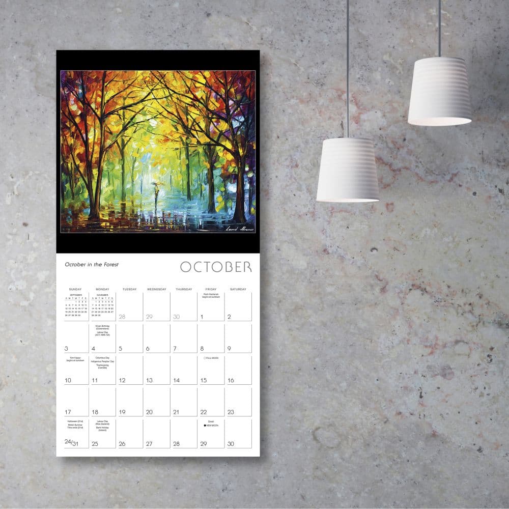 Impressions Of Light 2027 Wall Calendar by Leonid Afremov Third Alternate Image