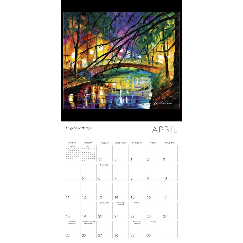 Impressions Of Light 2027 Wall Calendar by Leonid Afremov Fourth Alternate Image