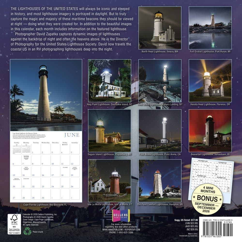 Great American Lighthouses 2027 Wall Calendar First Alternate Image