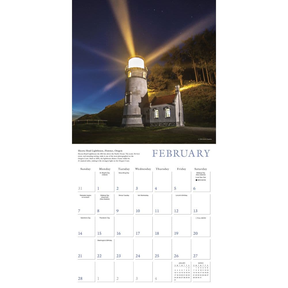Great American Lighthouses 2027 Wall Calendar Second Alternate Image