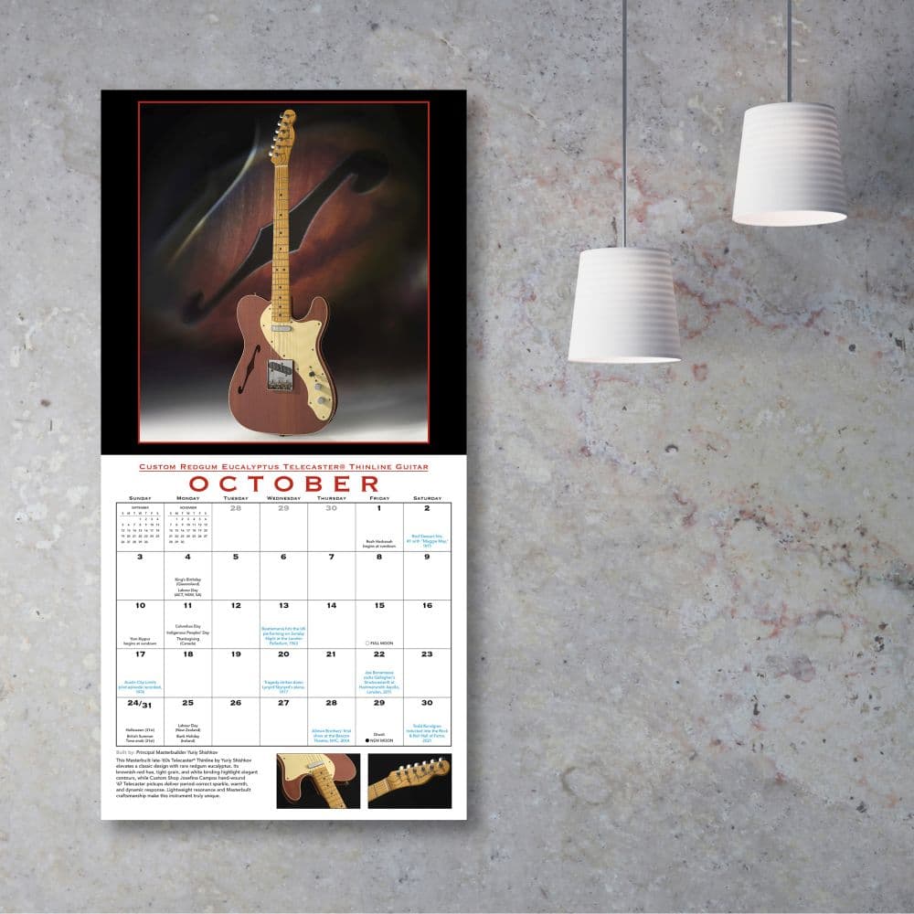 Fender Guitar 2027 Wall Calendar Third Alternate Image