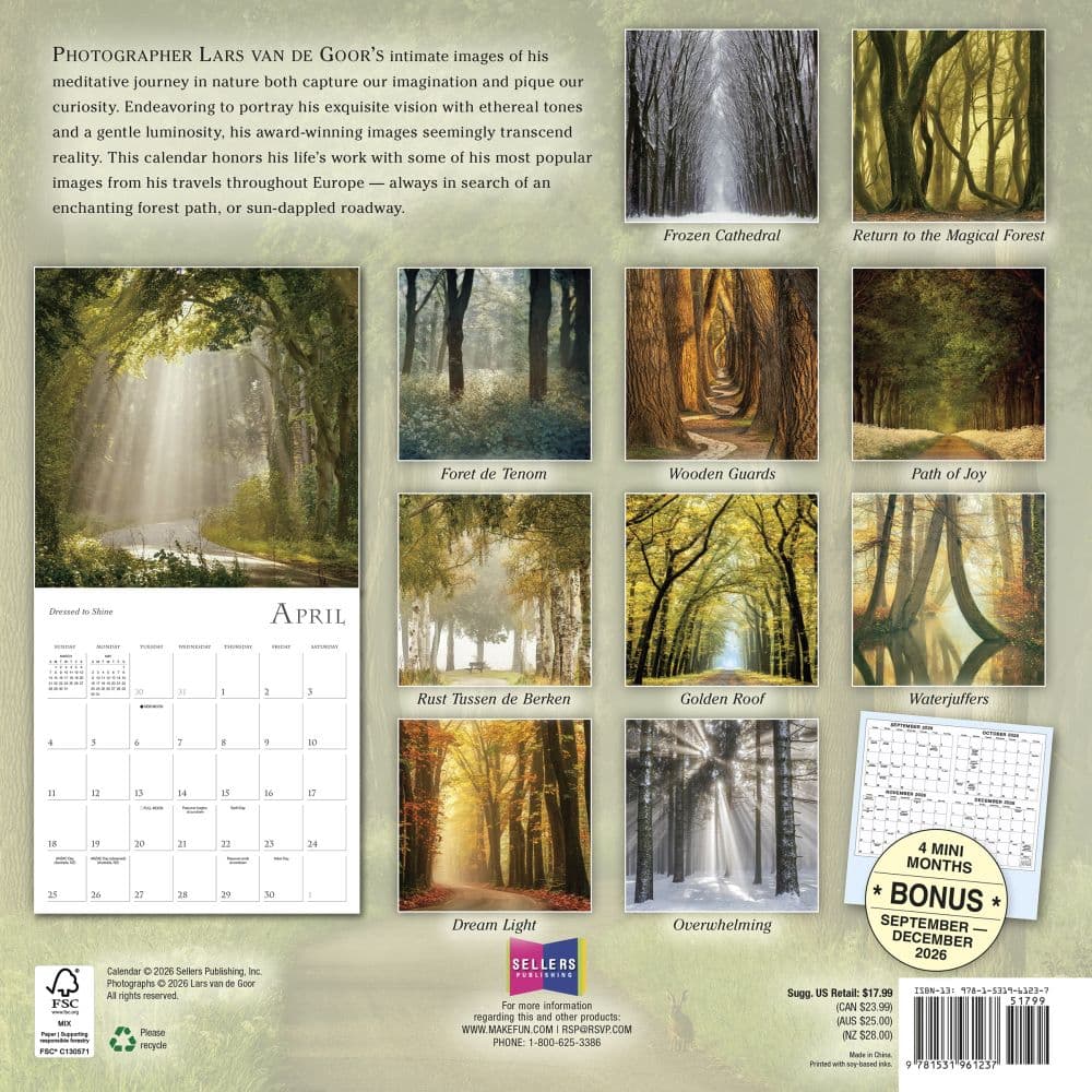 Enchanted Pathways Photography 2027 Wall Calendar First Alternate Image