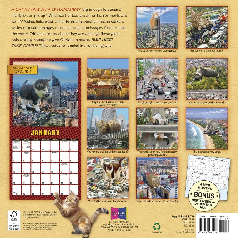 Catzilla 2027 Wall Calendar First Alternate Image