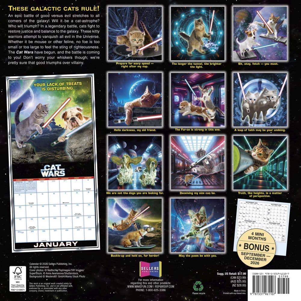 Cat Wars 2027 Wall Calendar First Alternate Image