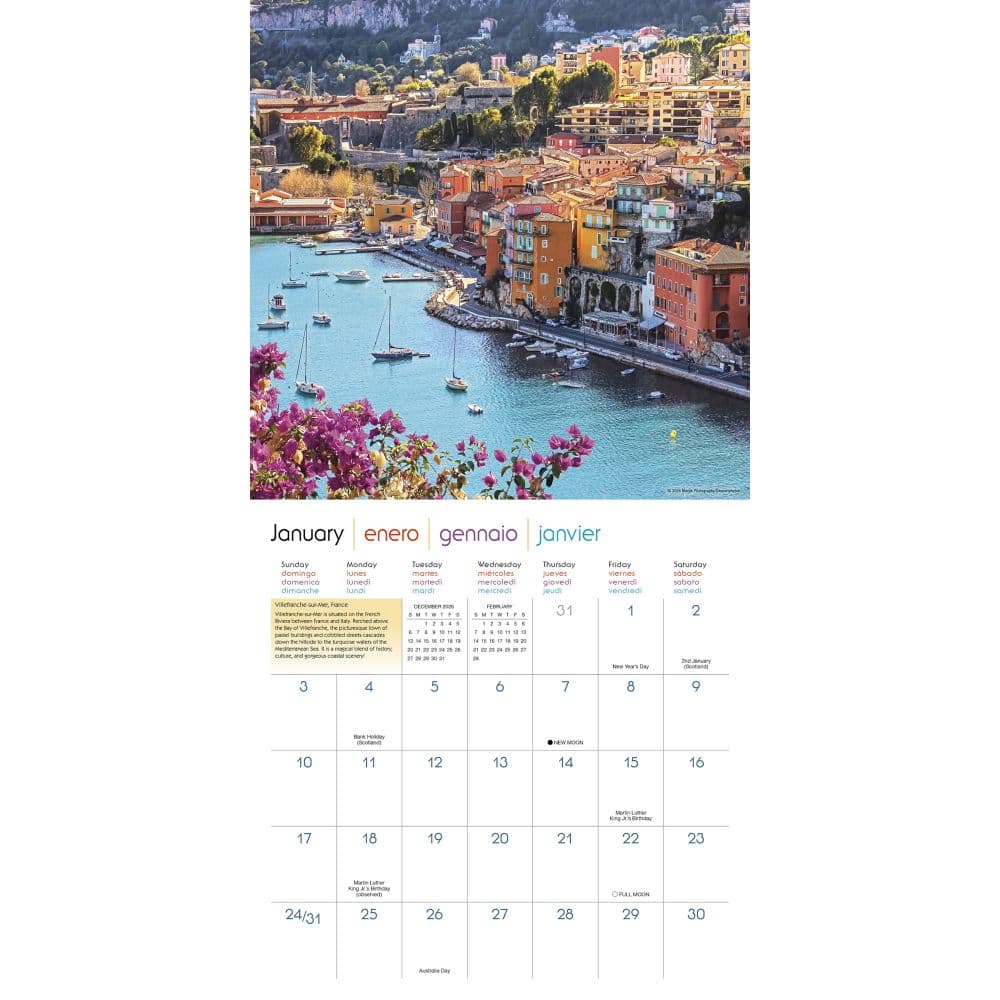 Bon Voyage Seaside Around World 2027 Wall Calendar Second Alternate Image