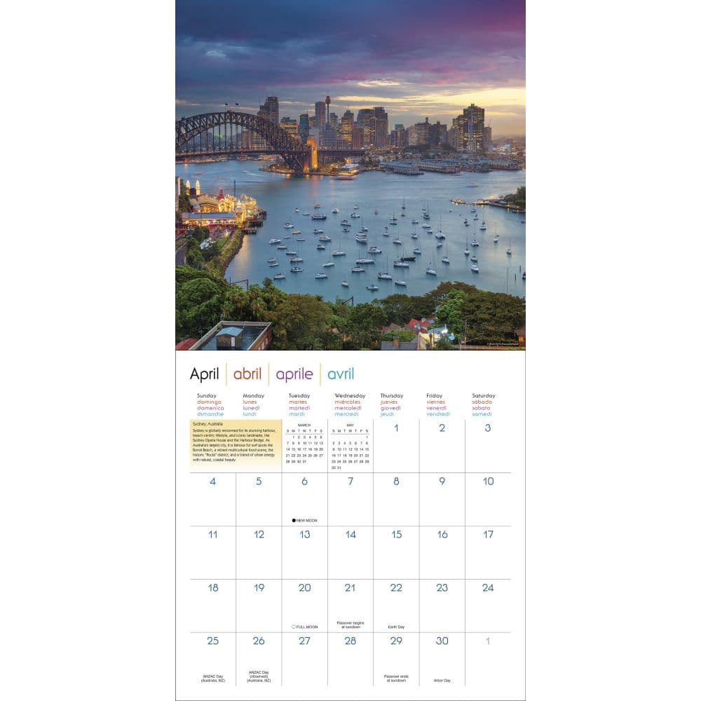 Bon Voyage Seaside Around World 2027 Wall Calendar Fourth Alternate Image