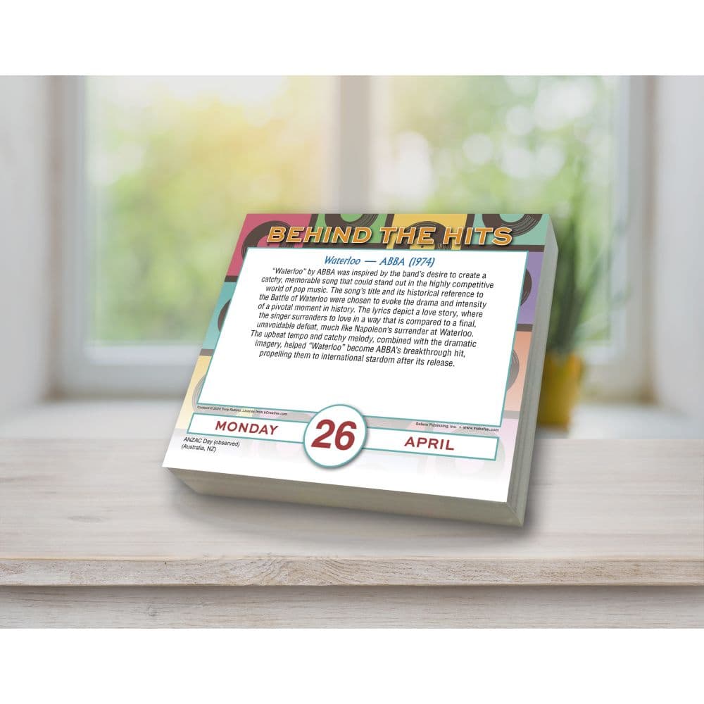 Behind the Hits 2027 Desk Calendar Third Alternate Image