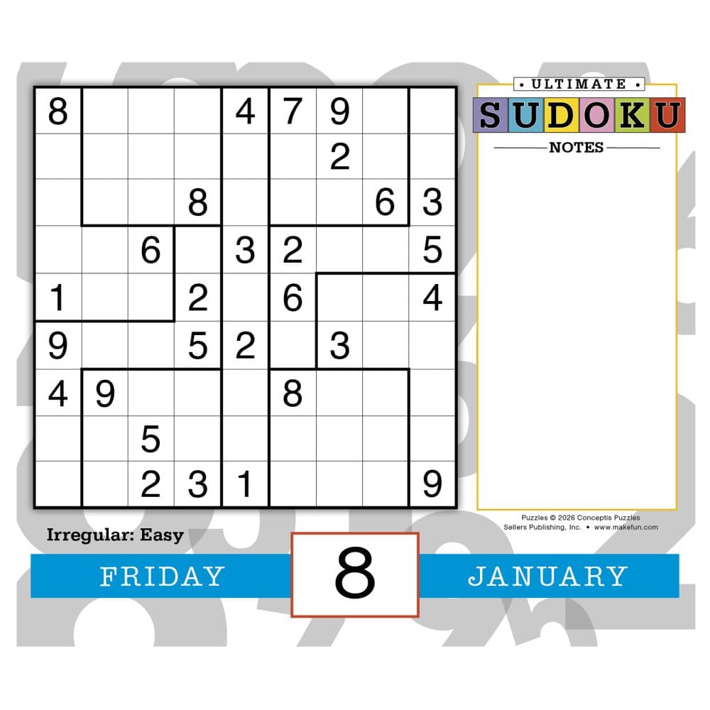 Sudoku Ultimate 2027 Desk Calendar Second Alternate Image