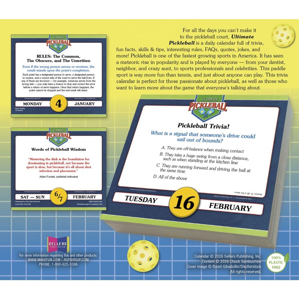 Ultimate Pickleball 2027 Desk Calendar First Alternate Image