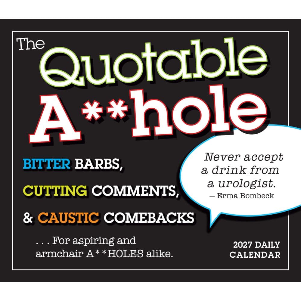 image Quotable A**hole 2027 Desk Calendar Main Product Image
