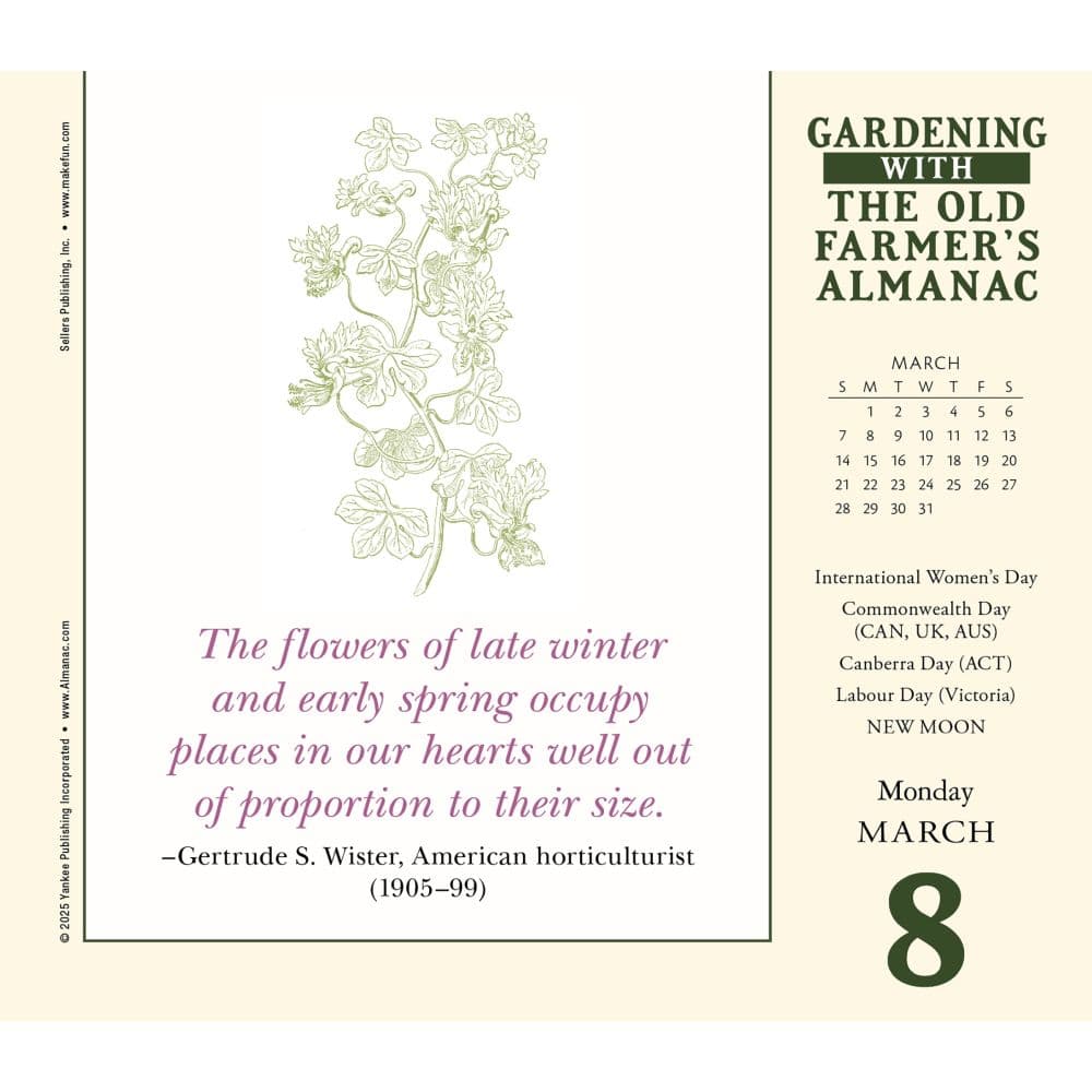 Old Farmers Almanac Gardening 2027 Desk Calendar Second Alternate Image