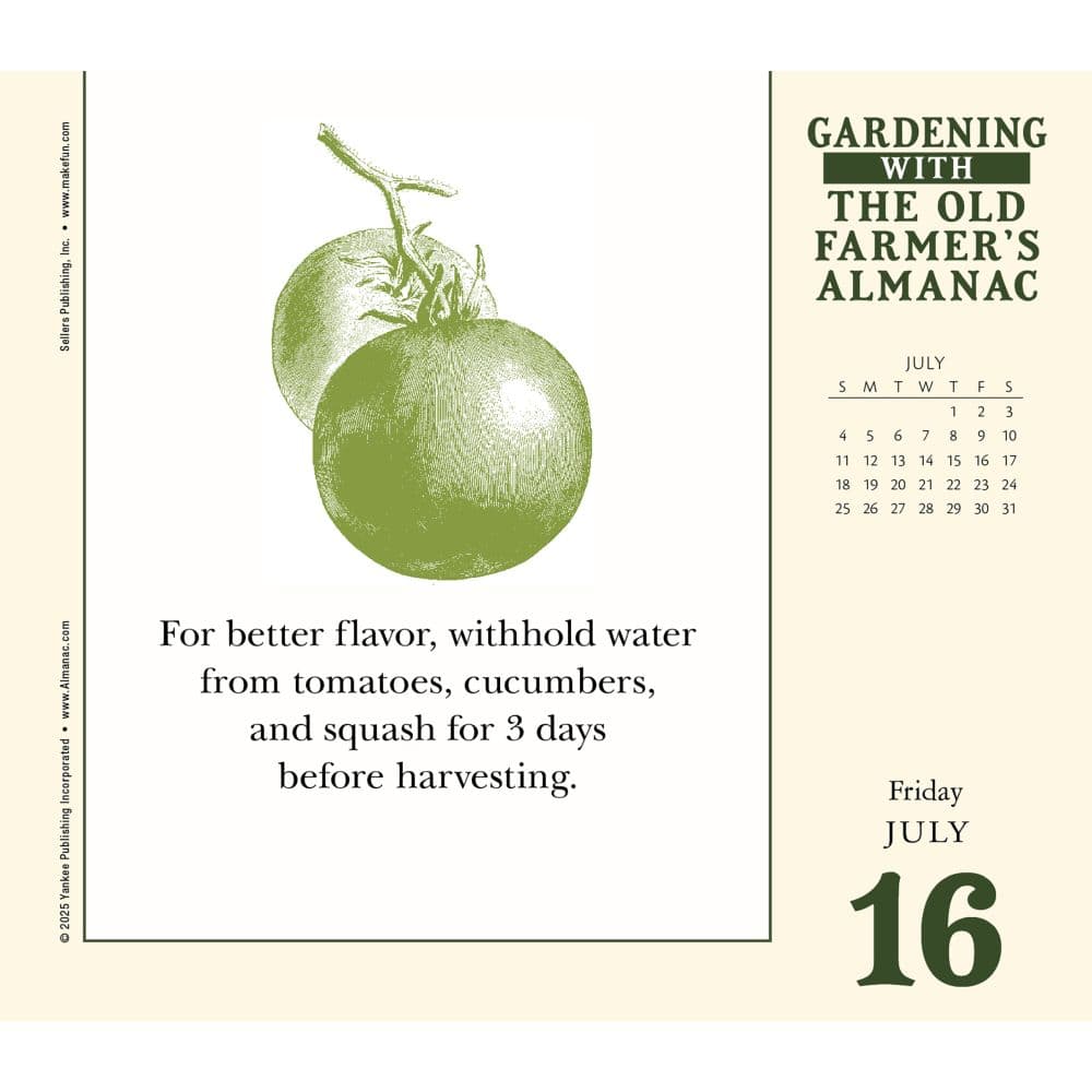 Old Farmers Almanac Gardening 2027 Desk Calendar Fourth Alternate Image