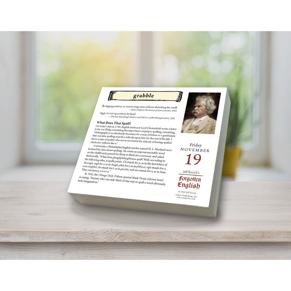 Forgotten English 2027 Desk Calendar Third Alternate Image