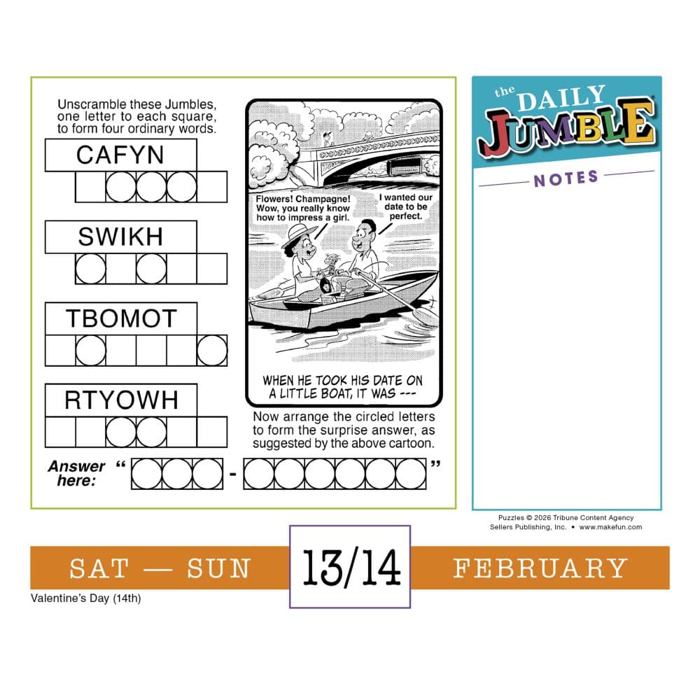 Daily Jumble 2027 Desk Calendar Second Alternate Image