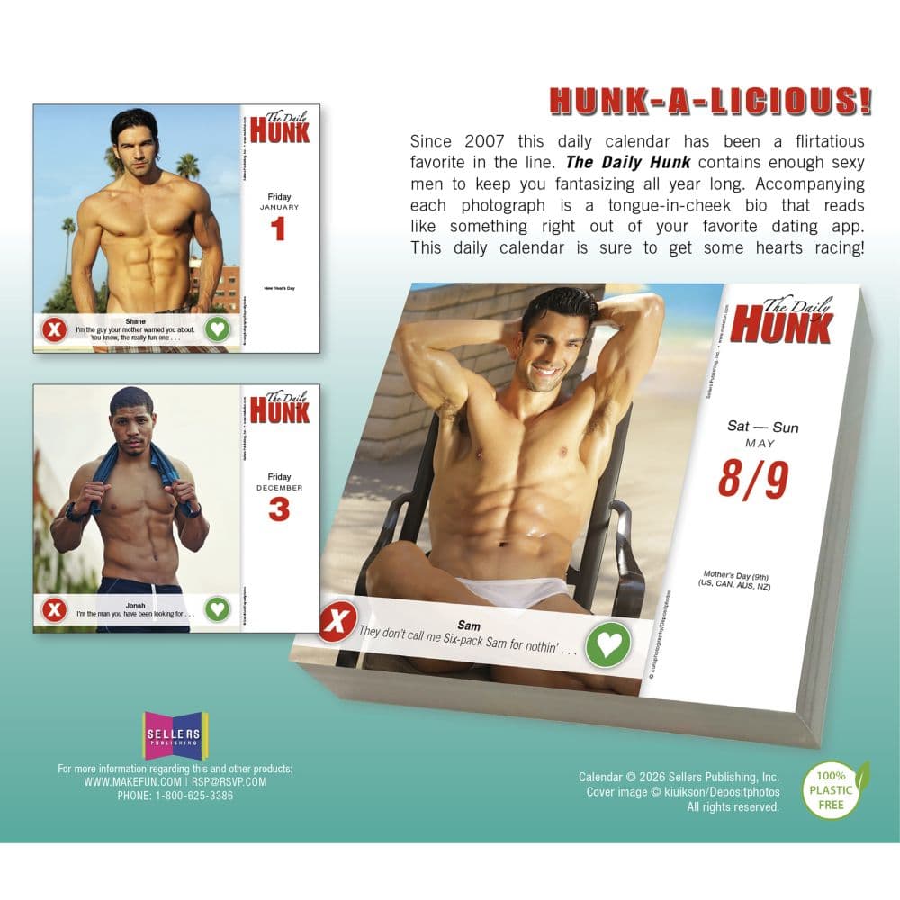 Daily Hunk Get Things Done 2027 Desk Calendar First Alternate Image