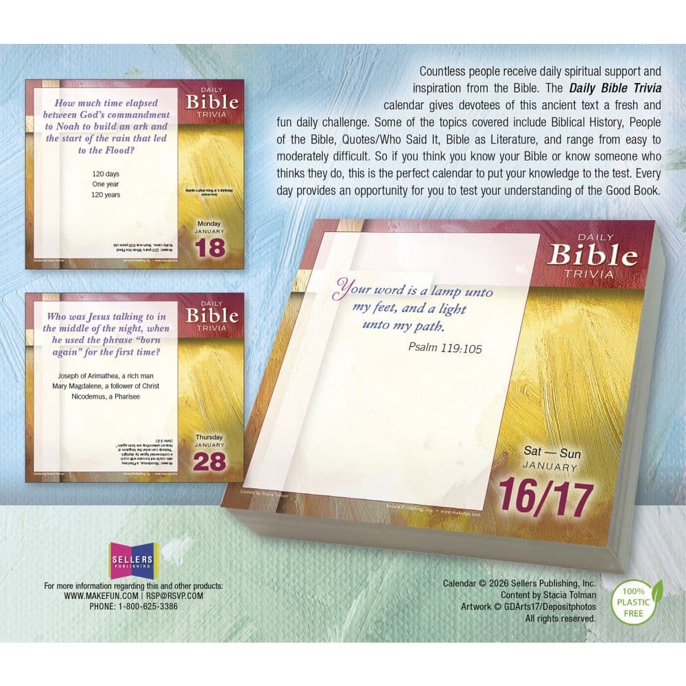 Brain Busting Bible Trivia 2027 Desk Calendar First Alternate Image