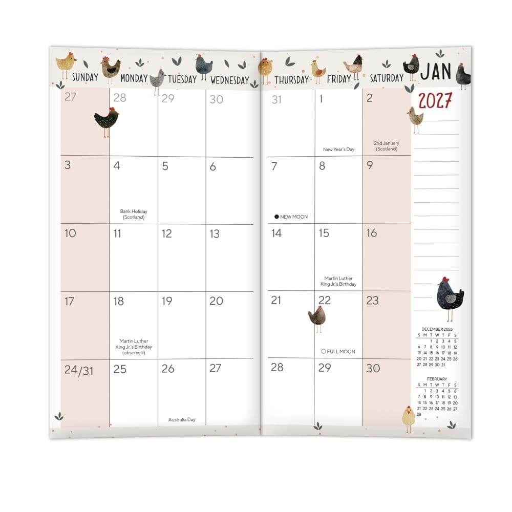 Happy Hens 2027 2-Year Pocket Planner Fourth Alternate Image