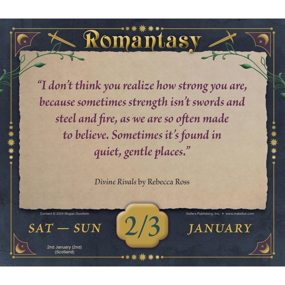 Romantasy 2027 Desk Calendar Fourth Alternate Image