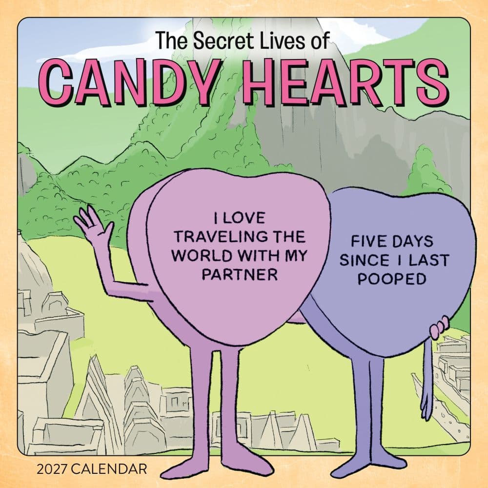 Candy Hearts 2027 Mini Wall Calendar Main Product Image
