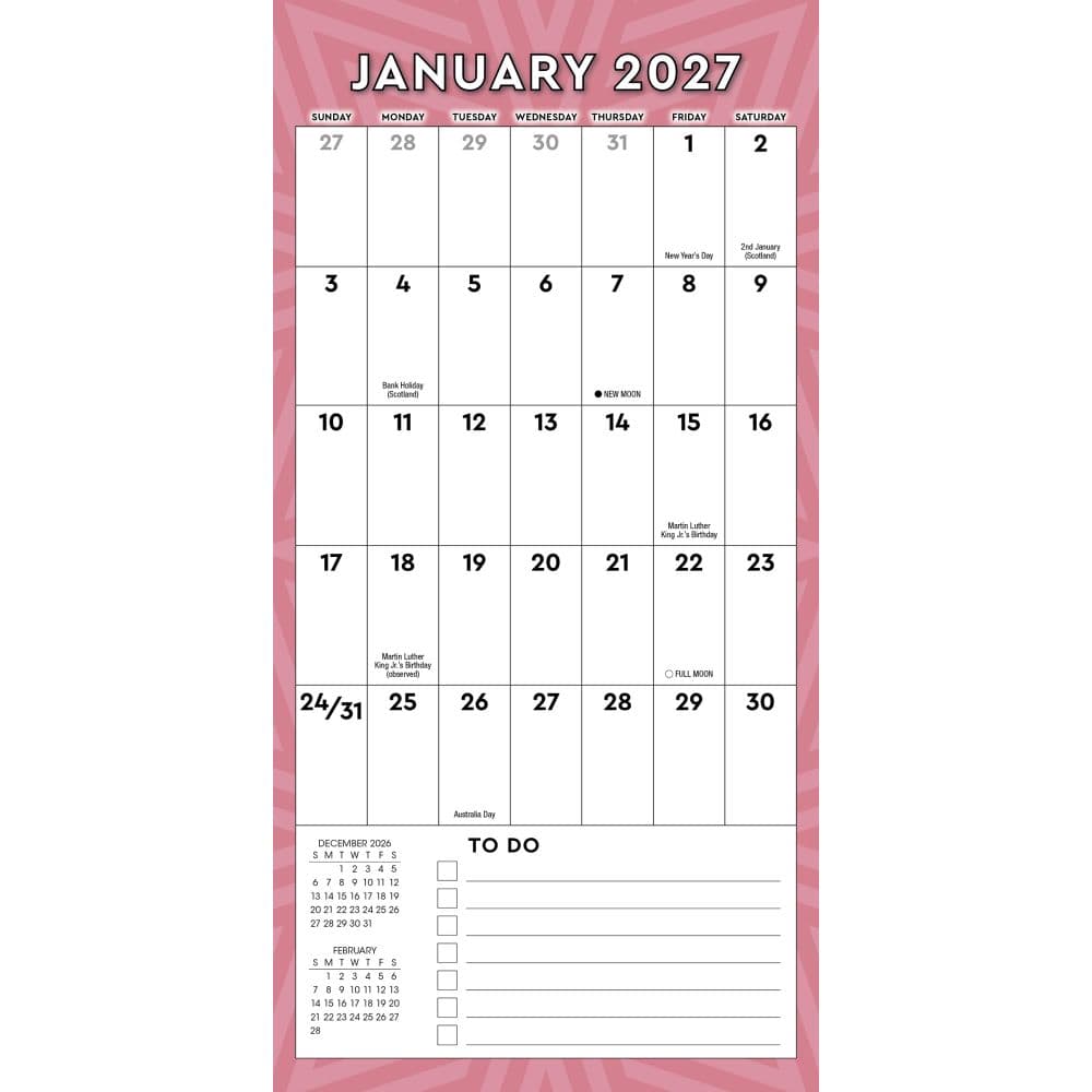 Mini Big Grid 2027 Mini Wall Calendar Second Alternate Image